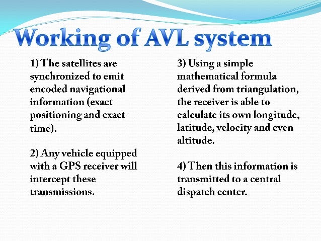 automatic vehicle locator ppt